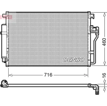Klimatizace automobilu Kondenzátor, klimatizace DENSO DCN17008