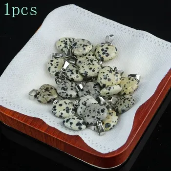 Přírodní krystal srdce | Minerální dekorace - Přírodní Dalmation , 1ks 16x6mm