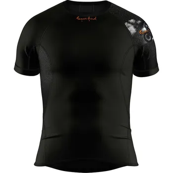 Pánské funkční triko krátký rukáv RIDER MAN černá Bamboo Ultra - Černá / S
