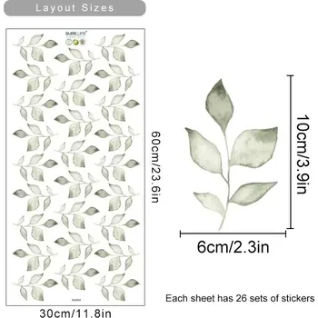 Samolepící dekorace Boho květinové samolepky na zeď | nástěnné dekorace, ložnicová výzdoba - SL622A