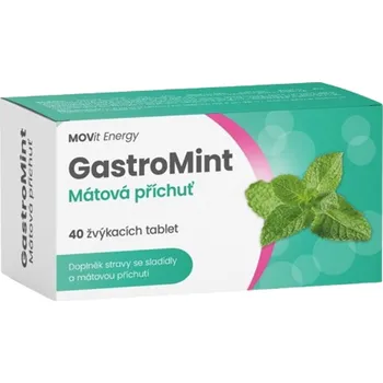 Přírodní produkt MOVit Energy GastroMint žvýkací tablety máta 40 tbl.