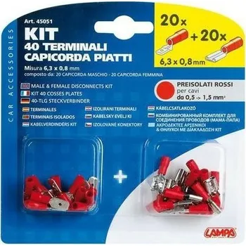 Konektor plochý 20+20ks