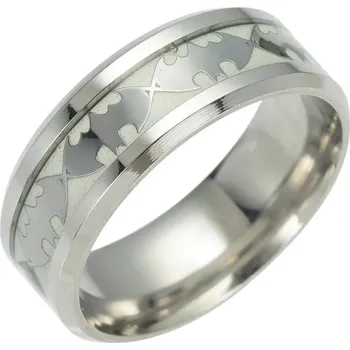 Prsten Svítící ocelový prsten batman pro muže | prsten, šperk - Stříbro , 9