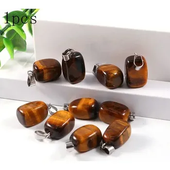 Náhrdelník Dámský reiki náhrdelník s krystalem | přírodní kámen, minerální šperk 1 ks - Přírodní tygří oko