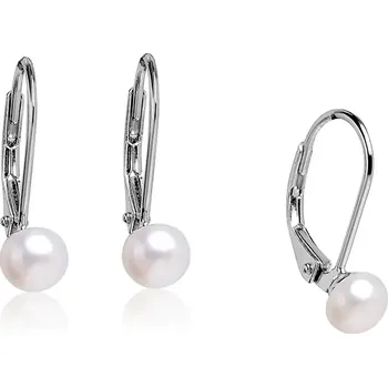 Náušnice Lillian Vassago Stříbrné visací náušnice zdobené perlou LLVY-SER018W