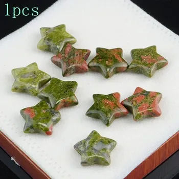 Sběratelství Přírodní krystal hvězda 20mm | ochranný amulet 1 ks - Přírodní Unakit