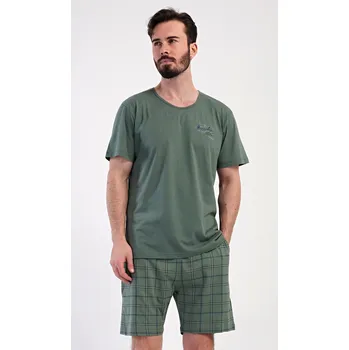 Pánské pyžamo Vienetta MAN Pánské pyžamo šortky Ralph: khaki XXL