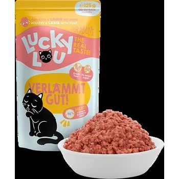 Krmivo pro kočku Lucky Lou Lifestage Adult s drůbežím a jehněčím masem 125 g