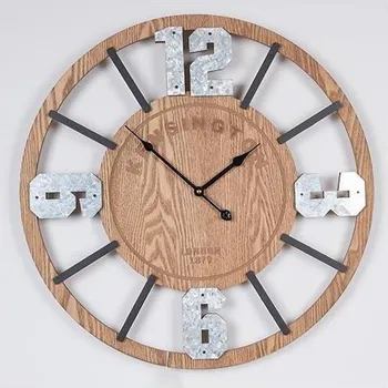 Hodiny Nástěnné hodiny 1xAA pr. 60 cm béžová