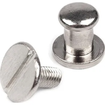 Sedlářský nýt šroubovací Ø6 mm, malé, 1 (9 mm) nikl