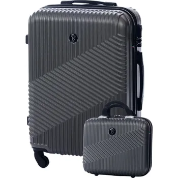 Cestovní kufr BERTOO Milano - tmavě šedý set 2v1 XXL