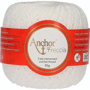 Příze Anchor Freccia 12 - 7901 Bílá (Háčkovací příze Anchor Freccia 12 - 7901 Bílá)
