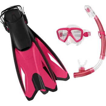 Vodní sport CRIVIT Dámská / Pánská sada na potápění a šnorchlování (růžová/černá, L/XL)