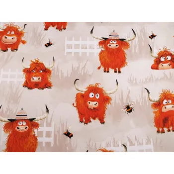 Bavlněná látka / plátno kravičky