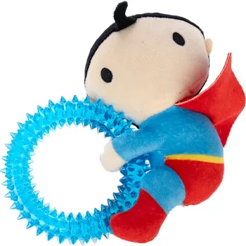 Warner Bros.™ DC Superman hračka pro psy s kroužkem D 17 x Š 16 x V 5 cm