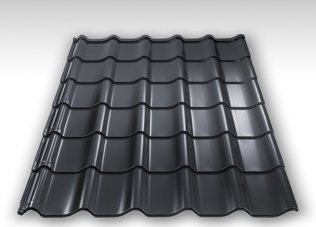 STATO plechová střešní krytina Scandinav PROFI poly (lesk) RAL7016-antracit 0,5x1180x2210