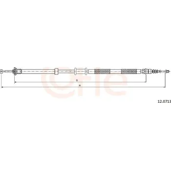 Lanko parkovací brzdy Tažné lanko, parkovací brzda COFLE 92.12.0713