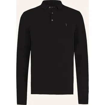 Pánská košile Allsaints Pánská Polokošile Z Piké Reform Slim Fit, černá, M