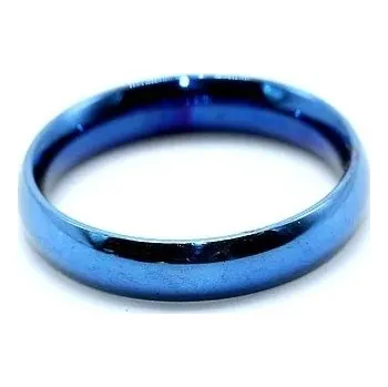 Prsten Ocelový prsten pro páry hladký | snubní prsten, módní šperk - Modrá 4mm , 10