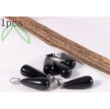 Přívěsek Krystal přívěsek 25x10mm | přívěsek, minerální kámen 1 ks - Přírodní obsidián