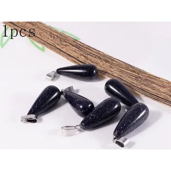 Přívěsek Krystal přívěsek 25x10mm | přívěsek, minerální kámen 1 ks - Modrý pískovec