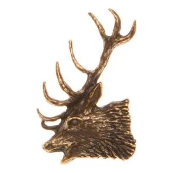 Zubíček Hlava jelena (odznak na klobouk)