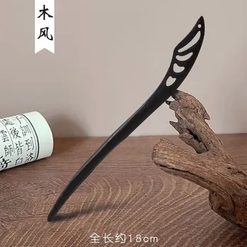 Retro dřevěná jehlice do vlasů pro ženy | dřevěná spona, vlasová ozdoba - 16