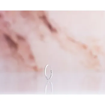 Náušnice Lillian Vassago Celozlatá kruhová náušnice 1,3 cm LLV31-GER013/1 Barva zlata: Bílá