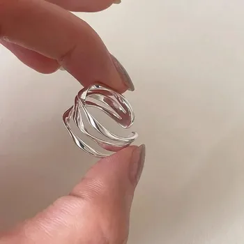 Prsten Stříbrný vícevrstvý nastavitelný prsten pro ženy | dámský prsten, stříbrný šperk