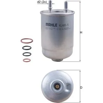 Filtr do auta Palivový filtr MAHLE KL 485/5D