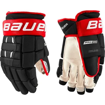 Chránič rukou Hokejové rukavice Bauer Pro Series Black/Red Senior 14 palců