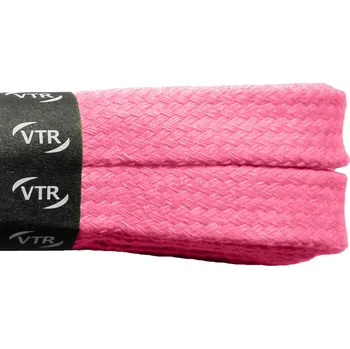 Tkaničky do bot Bavlněné tkaničky ploché pastelové růžové, délka 60 cm