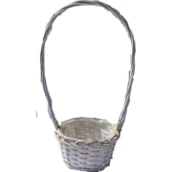 Košík bílý dušičkový 19 x 15 cm