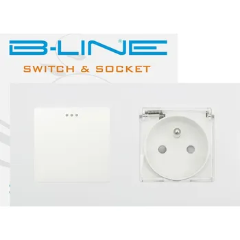 Elektrická zásuvka Bílá nástěnná Elektrická Zásuvka B-line