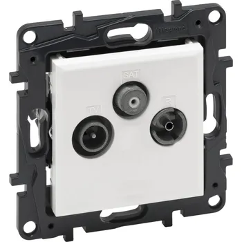 Elektrická zásuvka LEG NILOÉ STEP 863179 ZÁSUVKA TV-RD-SAT KONC. BÍLÁ