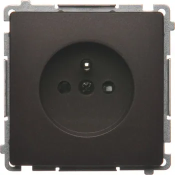 SIMON BASIC ZÁSUVKA 1-NÁS. OCHR. KOLÍK, CLONKY, BEZŠROUB, ČOKOLÁDA BMGZ1CZ.01/47