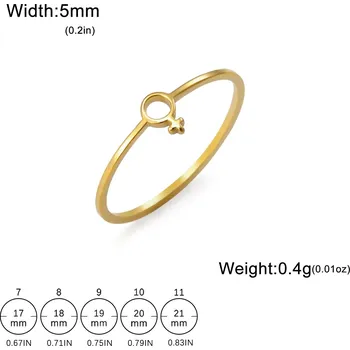 Prsten Cazador prsten gender symbol | ocelový šperk - Žena-G , 8