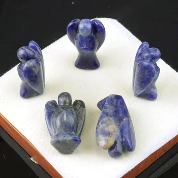 Anděl strážný přírodní kámen | domácí dekorace 1 ks - Přírodní sodalit