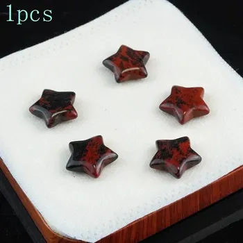 Sběratelství Přírodní krystal hvězda 20mm | ochranný amulet 1 ks - Přírodní červený obsidián