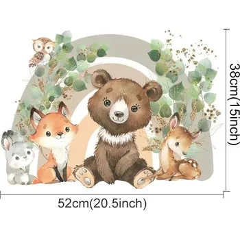 Samolepící dekorace Lesní zvířata samolepky na zeď | dětská dekorace, dětská nástěnná dekorace - SL3156A