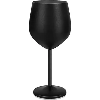 Sklenice Nerezová vinná sklenice 500 ml | elegantní nádobí - Černý