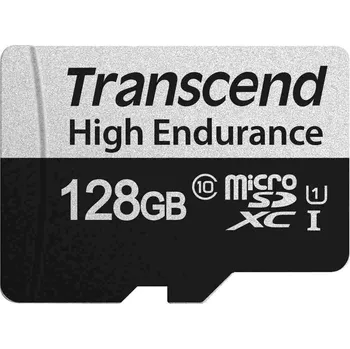 Paměťová karta TRANSCEND MicroSDXC karta 128GB 350V, High Endurance TS128GUSD350V