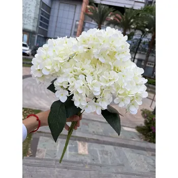 umělá květina Umělá kytice hortenzie pro dekorace | umělé květiny, svatební kytice - BÍLÝ