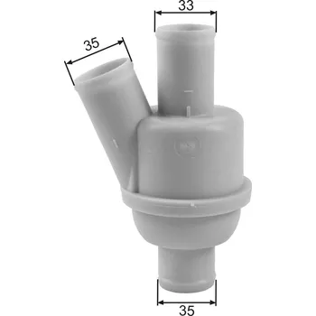 Těsnění motoru Termostat, chladivo GATES 741210513
