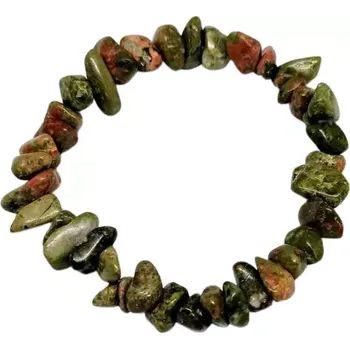 Náramek Unakitový sekaný náramek – přírodní minerál pro rovnováhu a harmonii