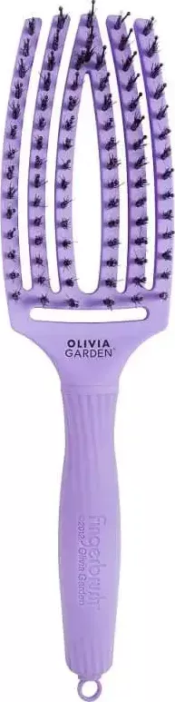Olivia Garden Fingerbrush Bloom Lavender – Profesionální kartáč na vlasy s kančími a nylonovými štětinami