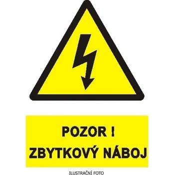 Papír CUP SAMOLEPKA POZOR ZBYTKOVÝ NÁBOJ 74X52MM 20129A