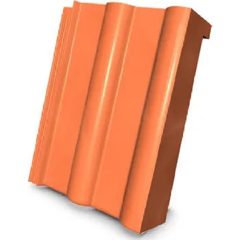 betonová krytina KM BETA Taška pultová okrajová levá KMB BETA Elegant -cihlová