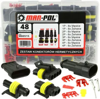Konektory automobilové vodotěsné, sada 48ks MAR-POL