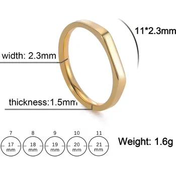 Prsten Nerezový prsten pro muže i ženy | šperky - Barva zlatá 2,3 mm , 11
